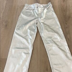 Abercrombie Silver Metallic Pants